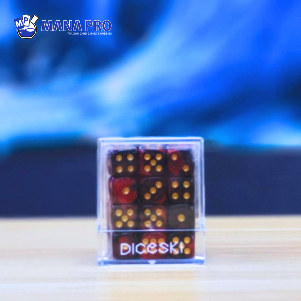 DICESKI Gemini 12mm D6 Red & Black (36 Dice)