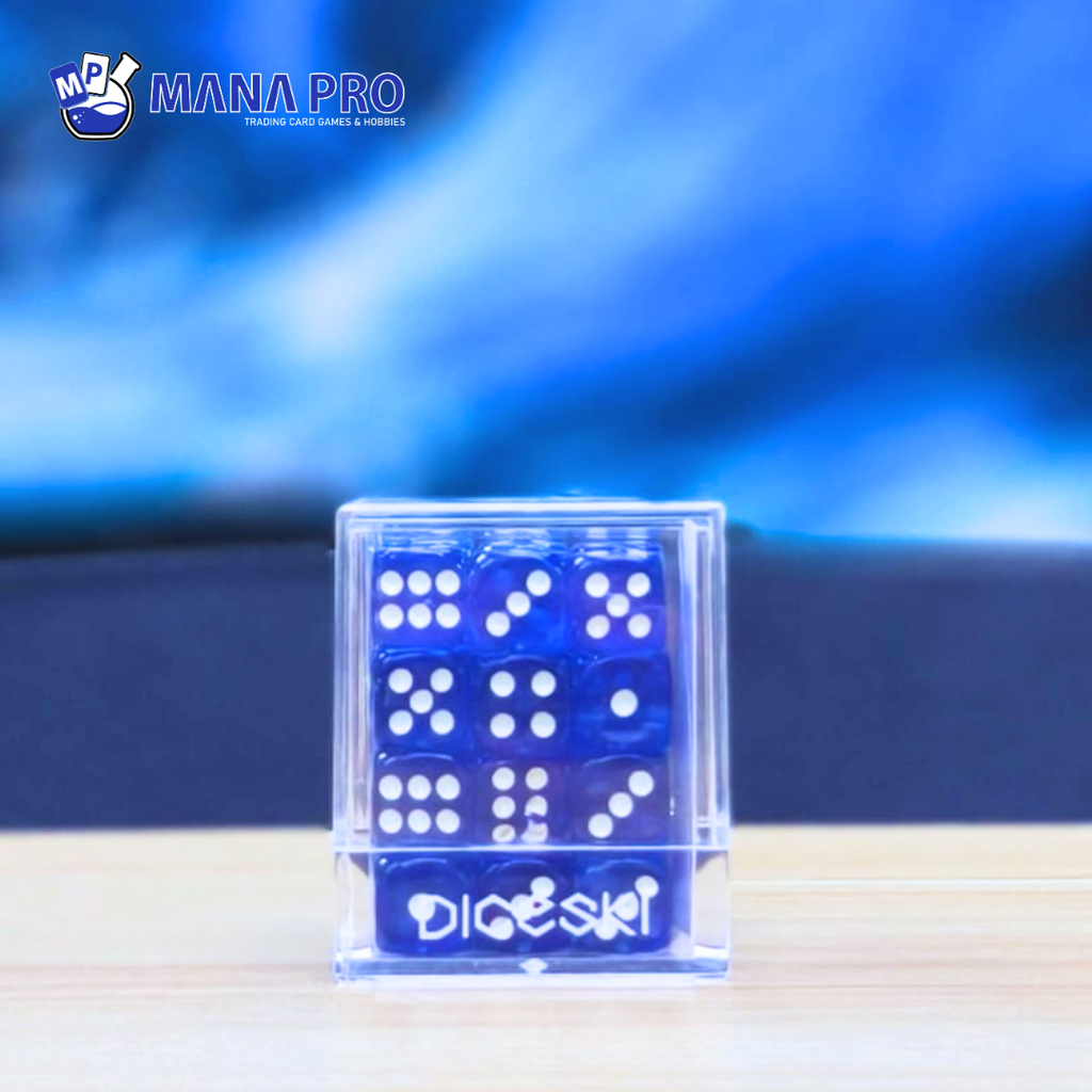 DICESKI Translucent 12mm D6 Blue (36 Dice)