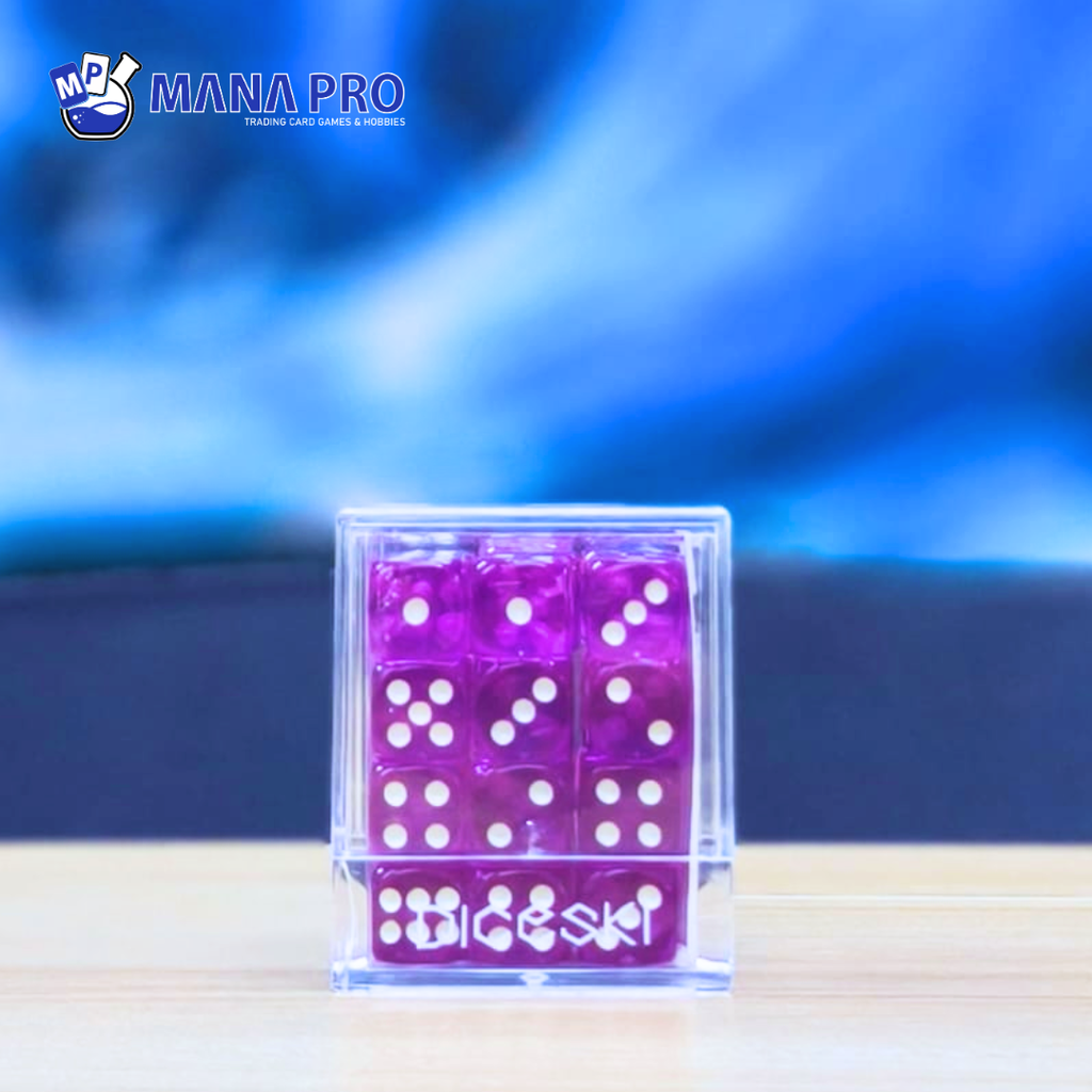 DICESKI Translucent 12mm D6 Purple (36 Dice)