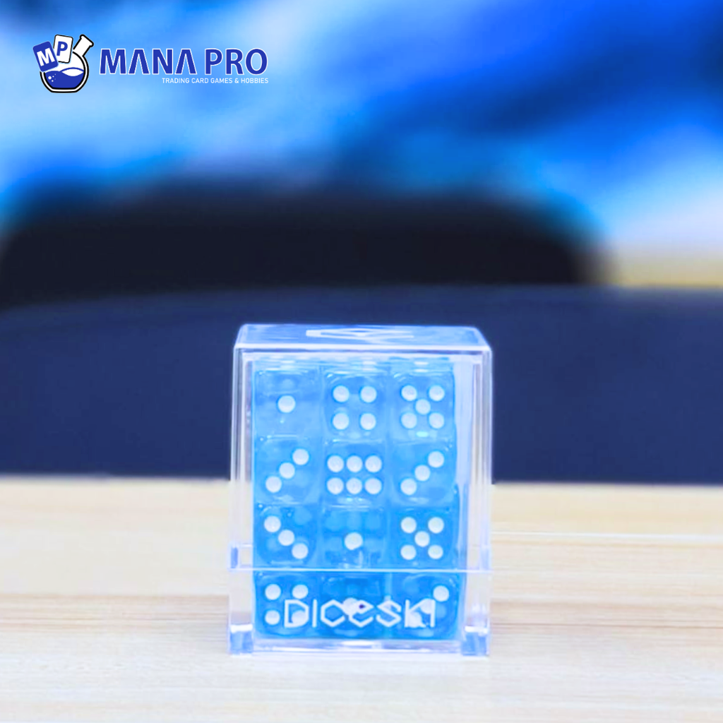 DICESKI Translucent 12mm D6 Teal (36 Dice)