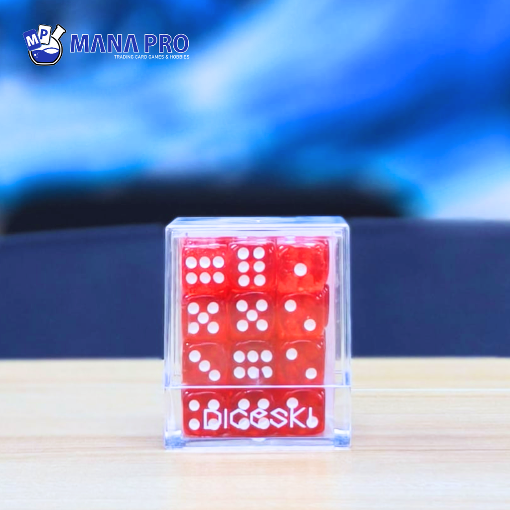 DICESKI Translucent 12mm D6 Red (36 Dice)