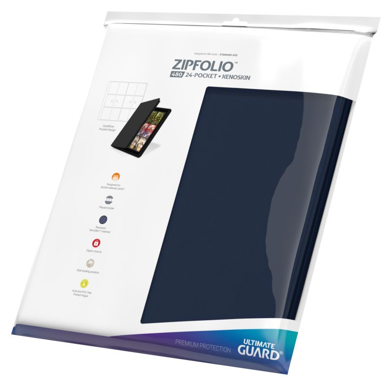 Ultimate Guard Zipfolio 480 - Xenoskin (Quadrow) Blue