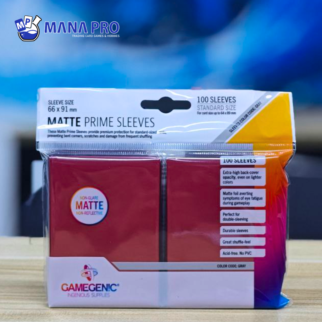 Gamegenic Red Matte Prime Sleeves 100