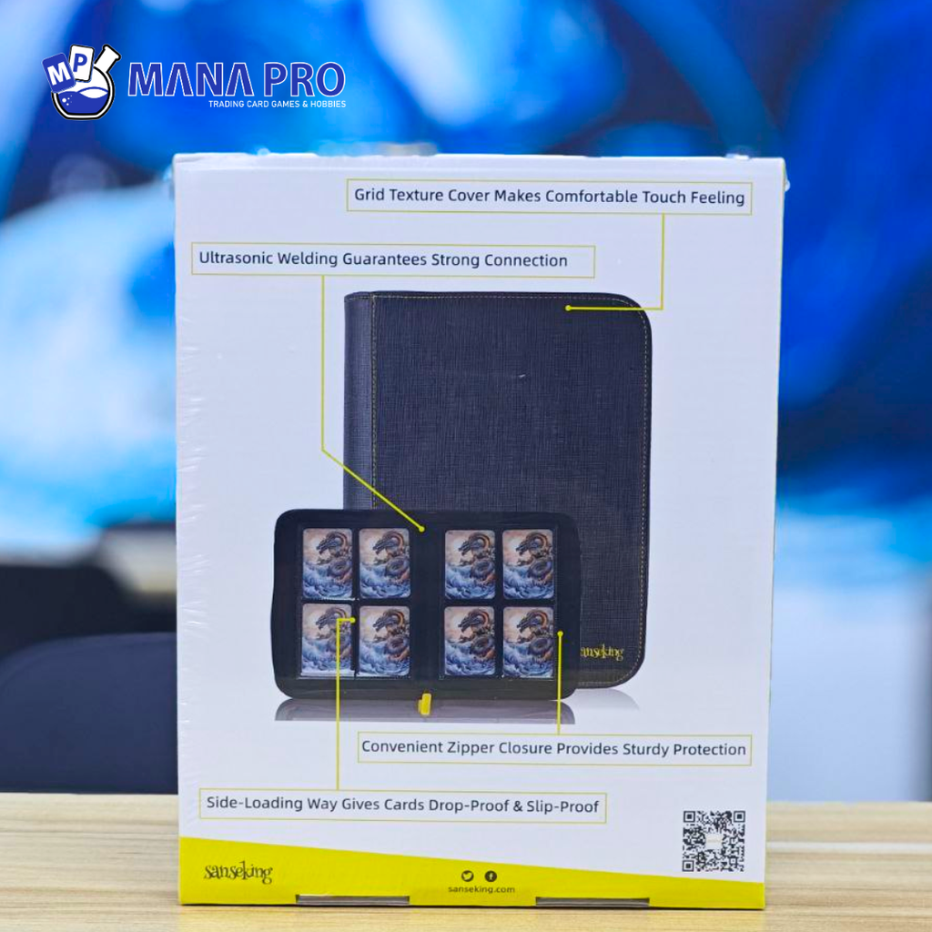 Sanseking 4 Pocket Pu Leather Zipper Card Binder