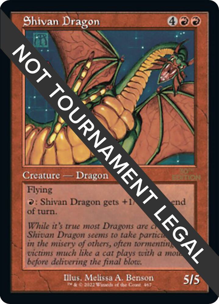 Shivan Dragon (retro Frame)