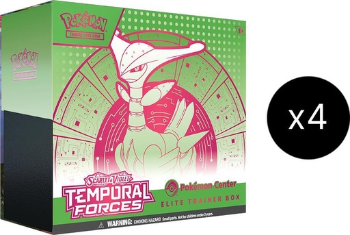 Temporal Forces Pokemon Center Elite Trainer Box Case (exclusive) [iron Leaves]