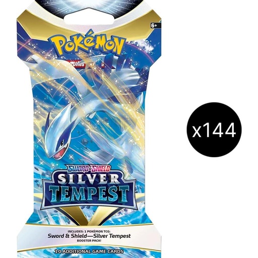 [550837] Silver Tempest Sleeved Booster Pack Case