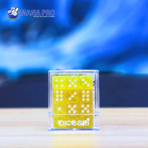 [DSI00005] DICESKI Translucent 12mm D6 Yellow (36 Dice)