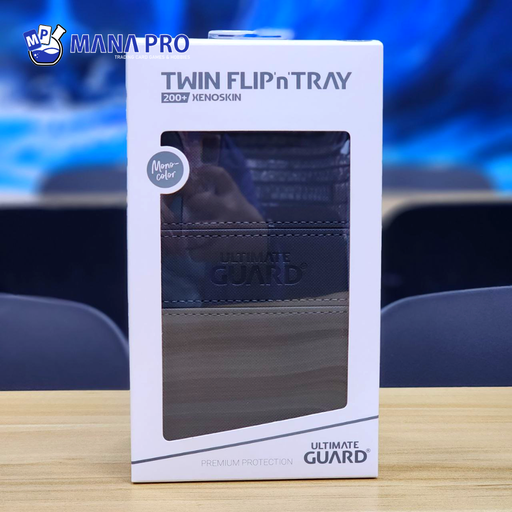 [UGD011249] Ultimate Guard Xenoskin Twin Flip'n'tray Grey 200+ Deck Case