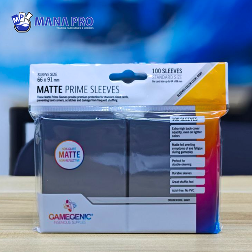 [GGS10037ML] Gamegenic Dary Grey Matte Prime Sleeves 100