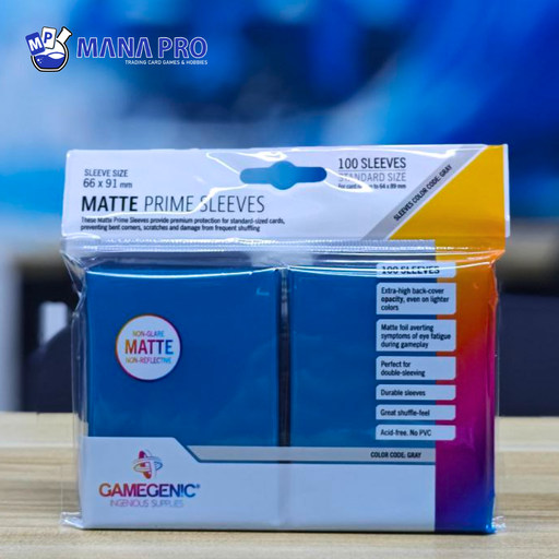 [GGS10028ML] Gamegenic Blue Matte Prime Sleeves 100